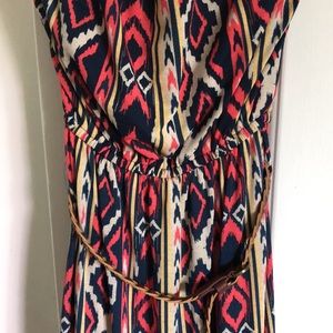 Strapless maxi dress w/ braided belt. S - Justify